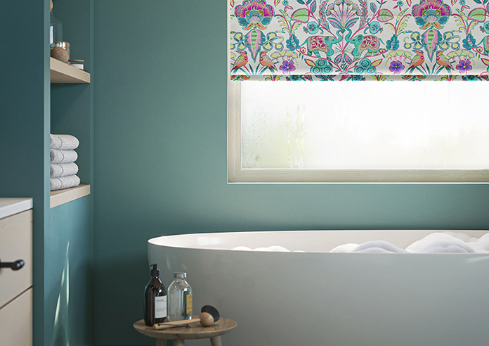 Bangalore Faux Silk, Turquoise - Roman Blind - Image 5